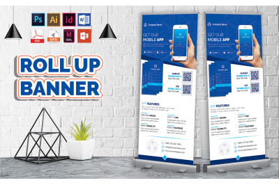 Mobile App Promotion Roll Up Banner