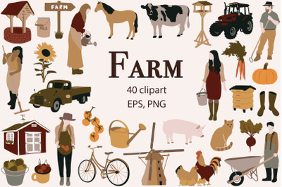 Abstract Farm clipart