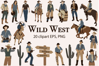 Abstract cowboy clipart