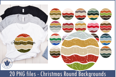Christmas Round Distressed Backgrounds