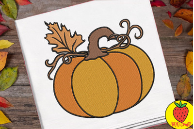 Autumn Pumpkin Embroidery Design