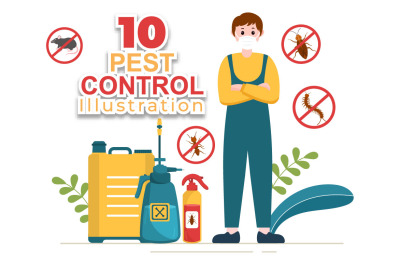 10 Pest Control Service Illustration