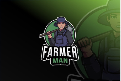 Farmer Man Logo Template