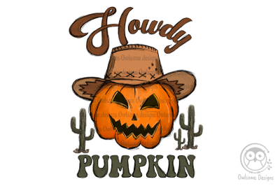 Howdy Pumpkin Sublimation Designs