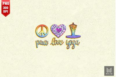 Peace Love and Yoga Om Symbol Yogi