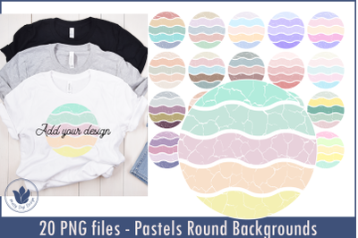 Pastels Round Distressed Backgrounds