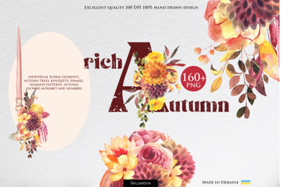 Rich Autumn watercolor collection