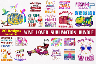 Wine Sublimation Bundle-20 Designs-220726
