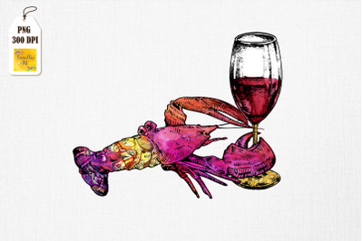 Lobster Wine Drinking For Wine Lover