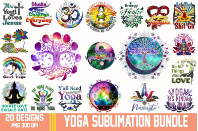 Yoga Lover Sublimation Bundle-20 Designs-220722