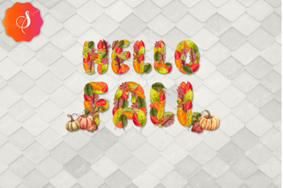 Hello Fall Pumpkins Autumn Sublimation