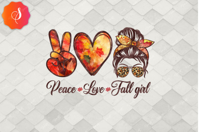 Peace Love Fall Girl Hello Autumn Fall