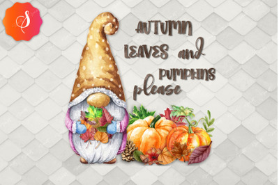 Autumn Leaves And Pumpkins Please