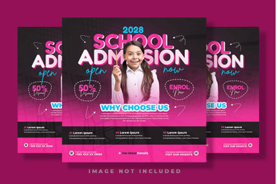 School Admission Pinkish Social Media Post