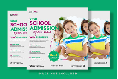 School Admission Green Social Media Post