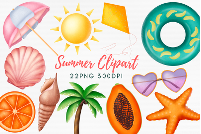 Summer Bundle Clipart Illustration