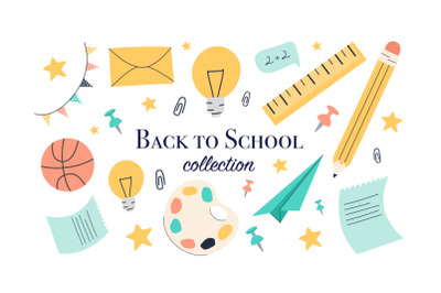 Back to school collection of vector graphics, AI, EPS10