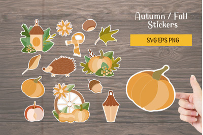 Autumn / Fall Stickers, Printable Stickers SVG