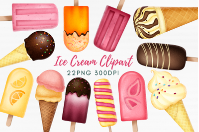 Ice Cream Clipart Illustration