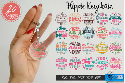 Hippie Keychain SVG Bundle | Retro SVG |  SVG Design