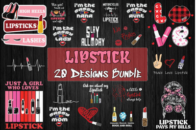 Lipstick SVG Bundle 20 designs