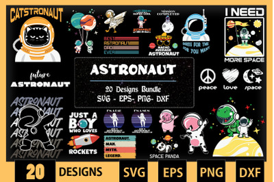 Astronaut SVG Bundle 20 designs