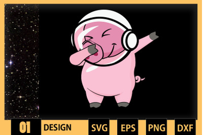 Pig Astronaut Funny Design