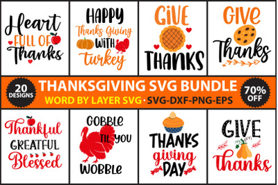 Thanksgiving SVG Bundle, Thankful Svg, Blessed Svg