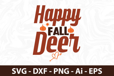 Happy Fall Deer svg