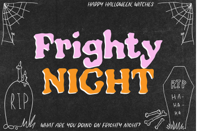FRIGHTY NIGHT Spooky Halloween Font