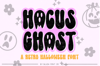 HOCUS GHOST Retro Ghost Halloween Font