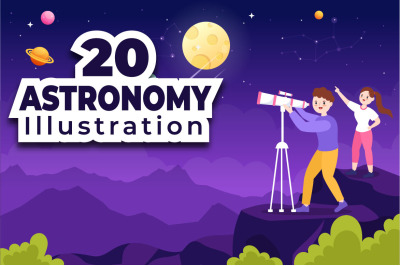 20 Astronomy Cartoon Illustration