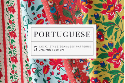 Portuguese Traditional Patterns Set /&nbsp;XIX Century Style Patterns