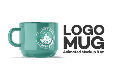 Logo Mug Animated Mockup 8oz