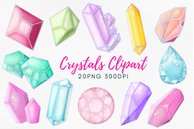 Crystals Clipart Illustration