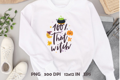 Witch halloween sublimation PNG