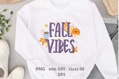 Fall vibes. Halloween sublimation png