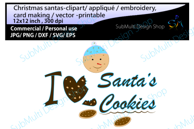 Christmas santa&#039;s cookies Clip art