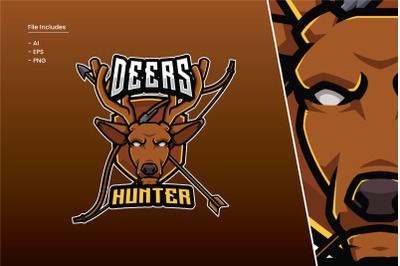 Deers Hunter Logo Template