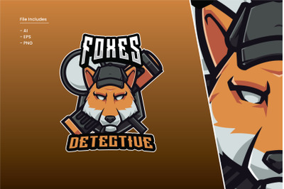 Foxes Detective Logo Template