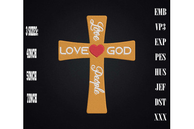 Love God Love People Religious Faith Embroidery&2C; Jesus Christ Lover