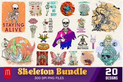 Skeleton Halloween T-shirt Bundle