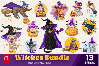 Witch Animal T-shirt PNG Bundle