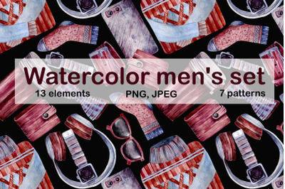 Watercolor men&#039;s set