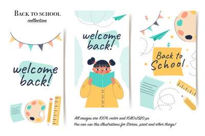 Back to School Collection, AI, EPS10