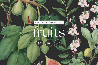 Botanical Floral and Fruits Pattern