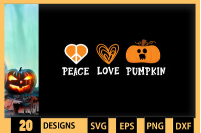 Peace Love Pumkin Halloween