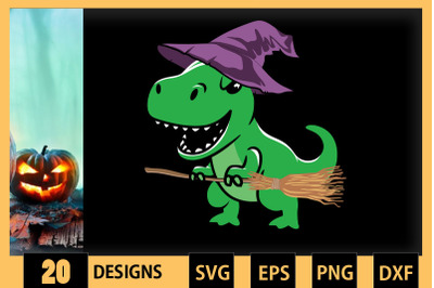 Dinosaur Witch T-Rex Halloween