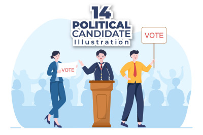 14 Political Candidate Design Illustration