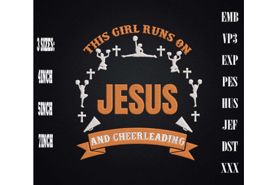 Cool Cheerleader For Cheerleading Jesus Embroidery&2C; Jesus Christ